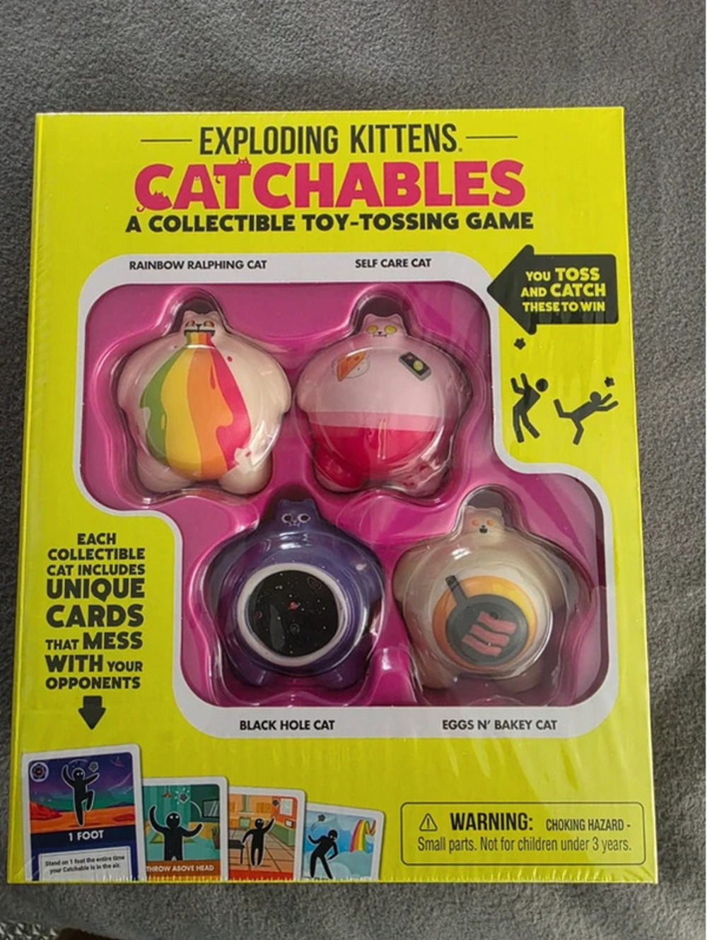 Exploding Kittens Catchables 4-Pack Game – New Sealed